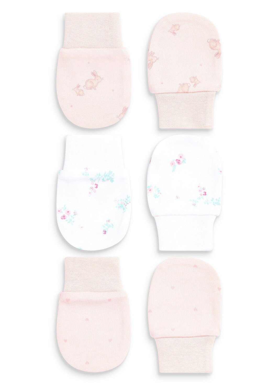 

Варежки 3 Pack Baby Scratch Mitts Next, розовый