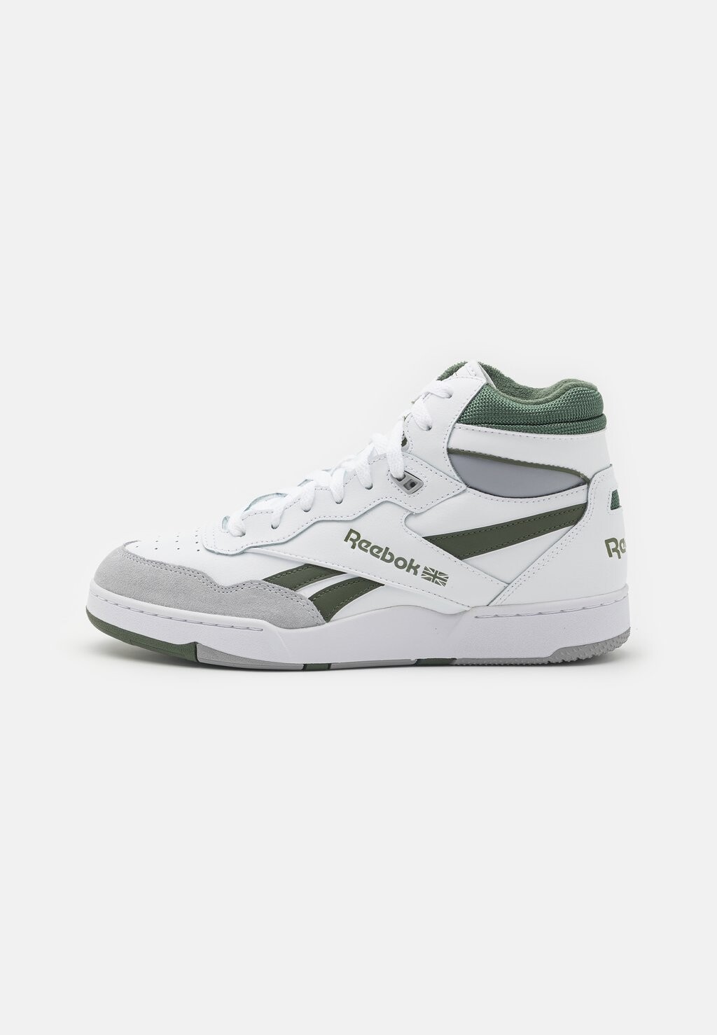 цена Кроссовки Reebok BB 4000 II MID UNISEX, цвет footwear white/cold grey 3/varsity green