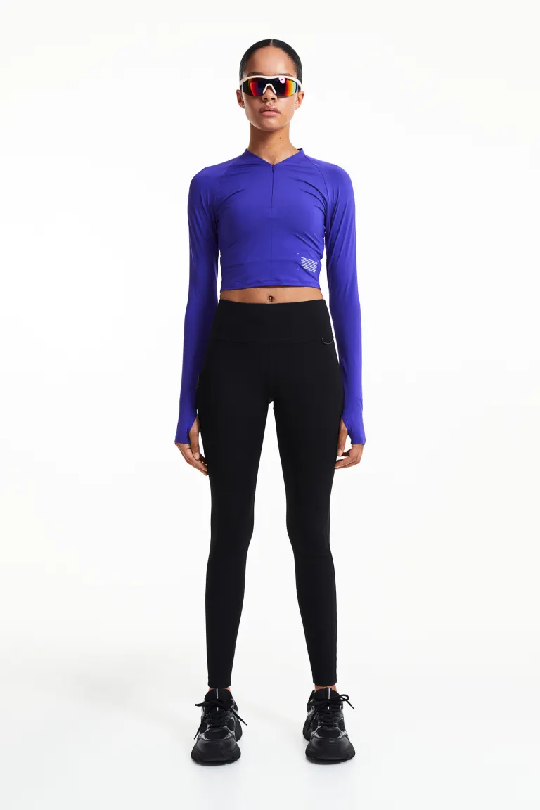 

Спортивная блузка drymove с молнией сверху H&M, фиолетовый