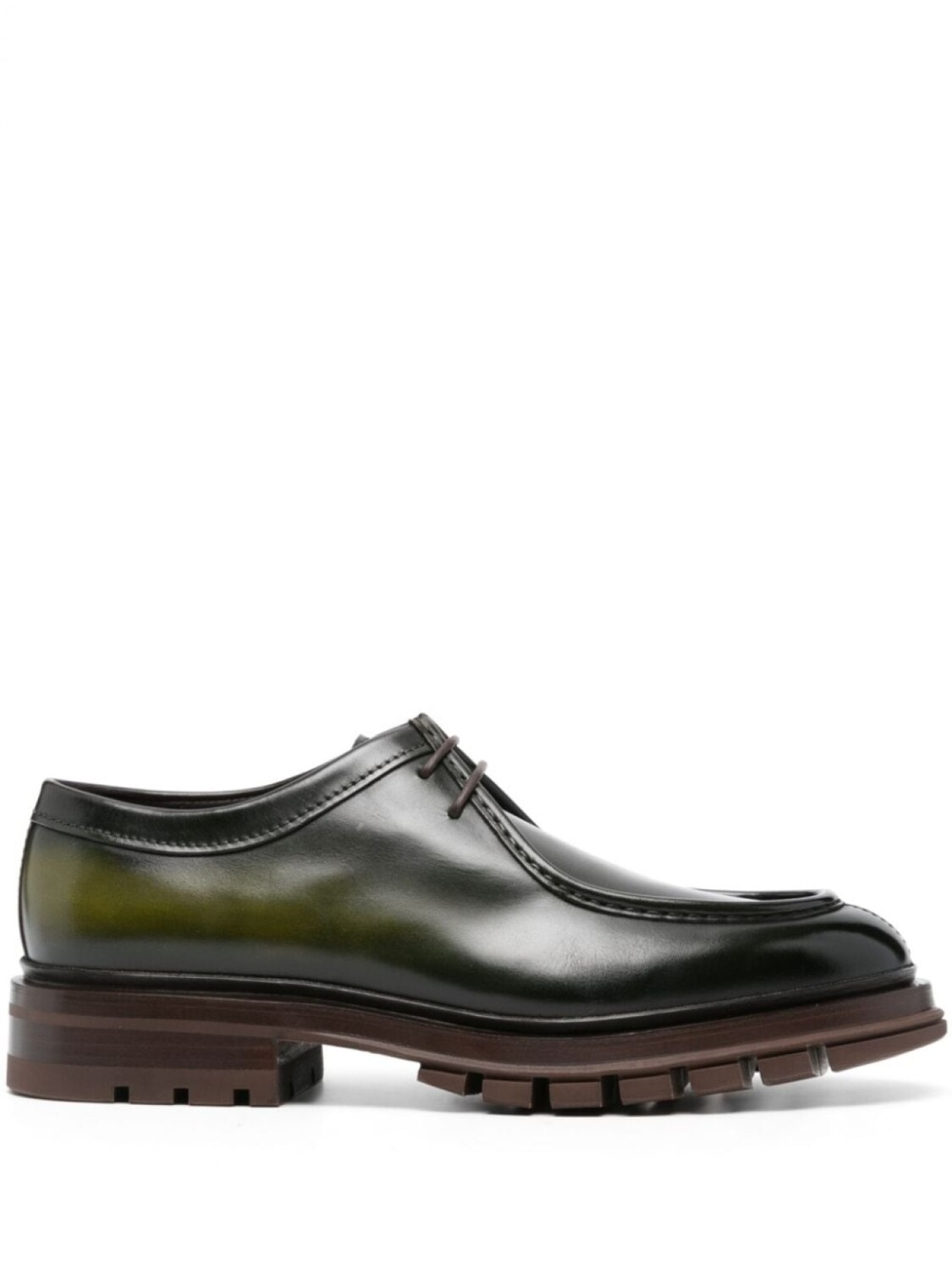 Santoni кожаные туфли дерби, зеленый