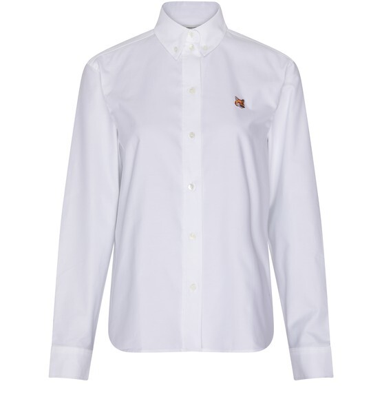 

Классическая рубашка Institutional Fox Maison Kitsune, белый