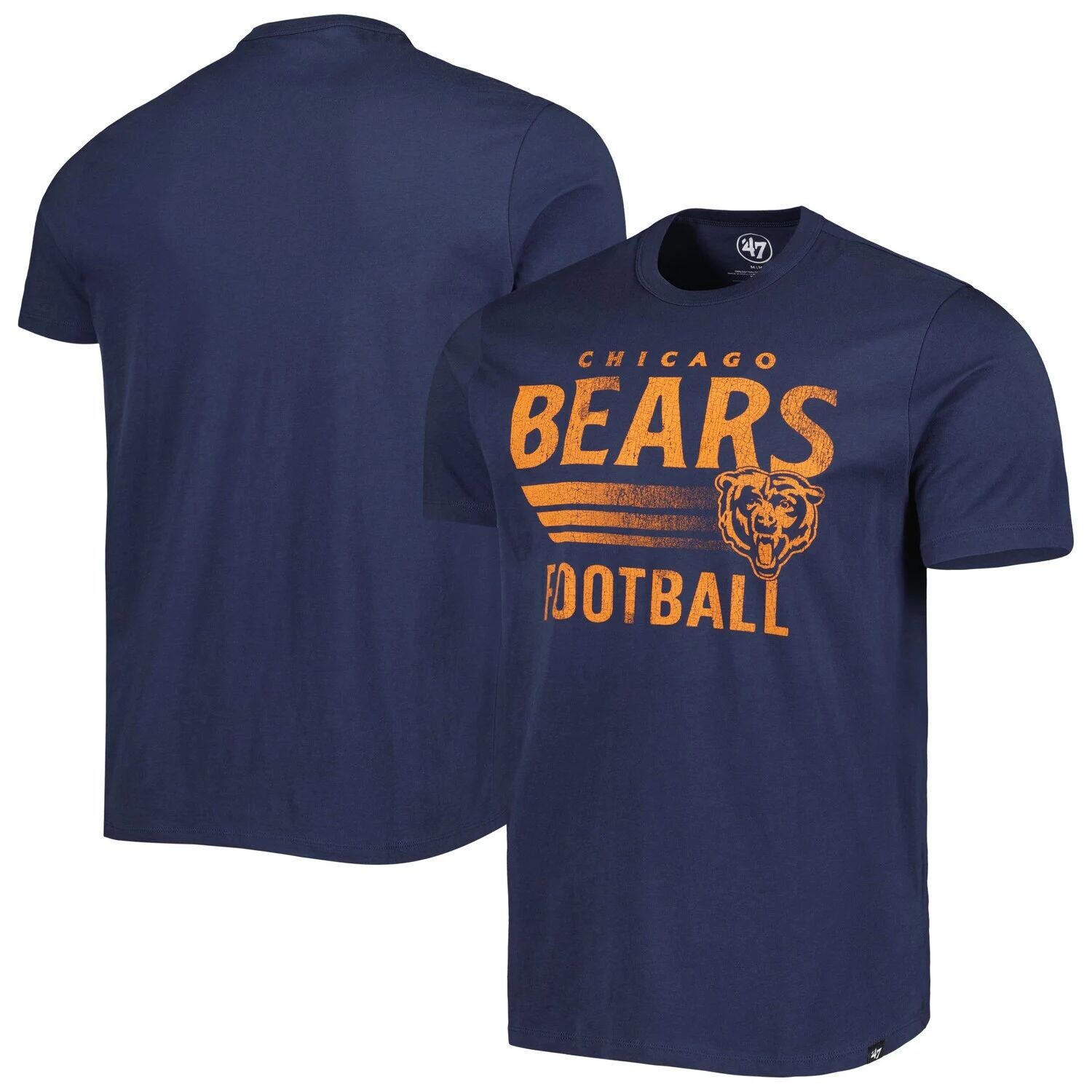 

Мужская темно-синяя футболка Chicago Bears с надписью Rider Franklin '47, Синий
