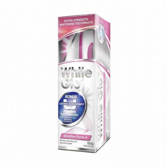 цена Отбеливающая зубная паста для чувствительных зубов, 100 мл + зубная щетка White Glo, Sensitive Forte+