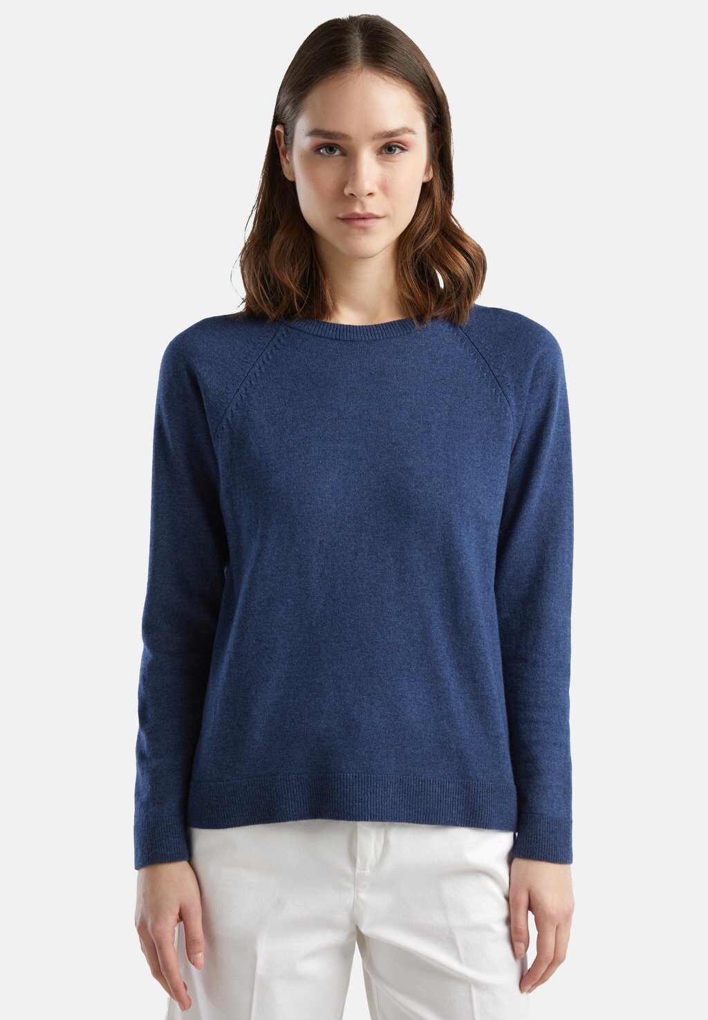 

Вязаный свитер CREW NECK, SOFT FIT United Colors of Benetton, цвет blue