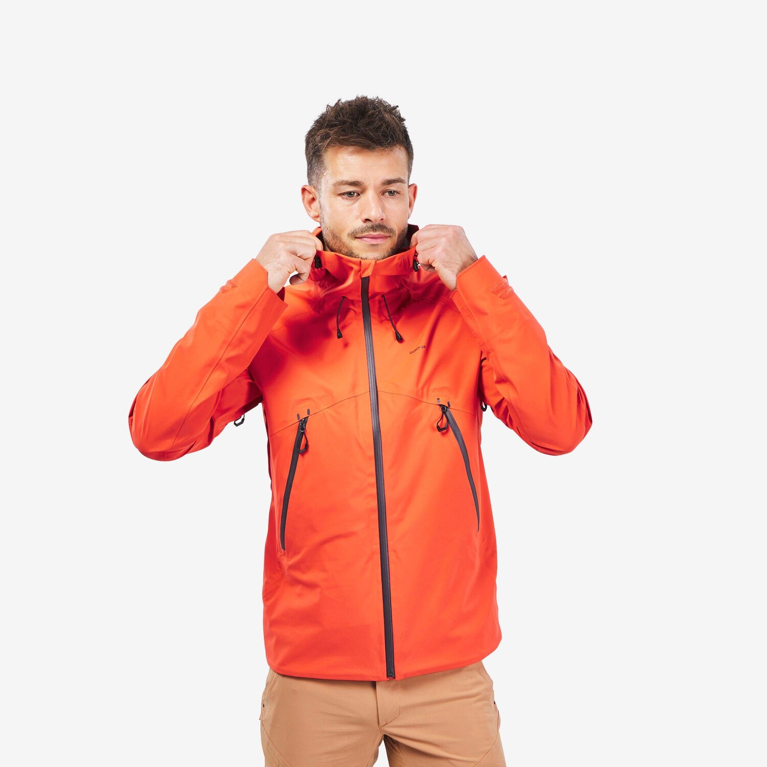 

Легкая водонепроницаемая куртка Decathlon для походов Mh500 Quechua, оранжевый