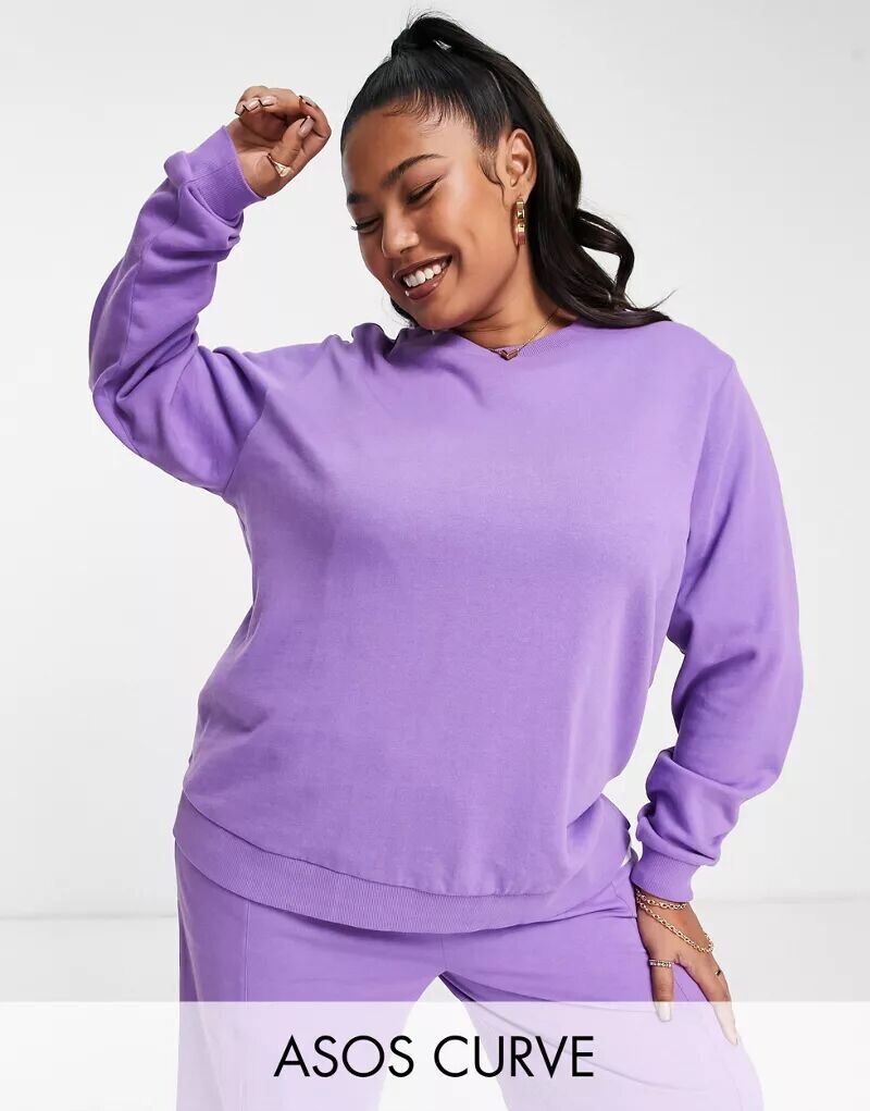 

Фиолетовый свитшот ASOS DESIGN Curve