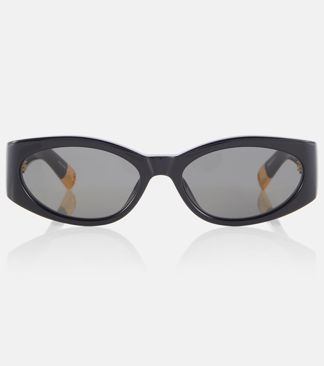 Овальные солнцезащитные очки les lunettes ovalo Jacquemus, черный