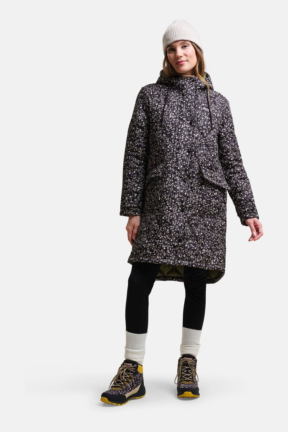 

Orla Kiely черная стеганая куртка средней длины Regatta, черный