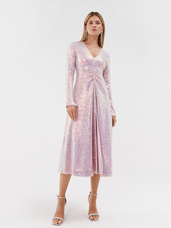 Коктейльное платье стандартного кроя Rotate, розовый