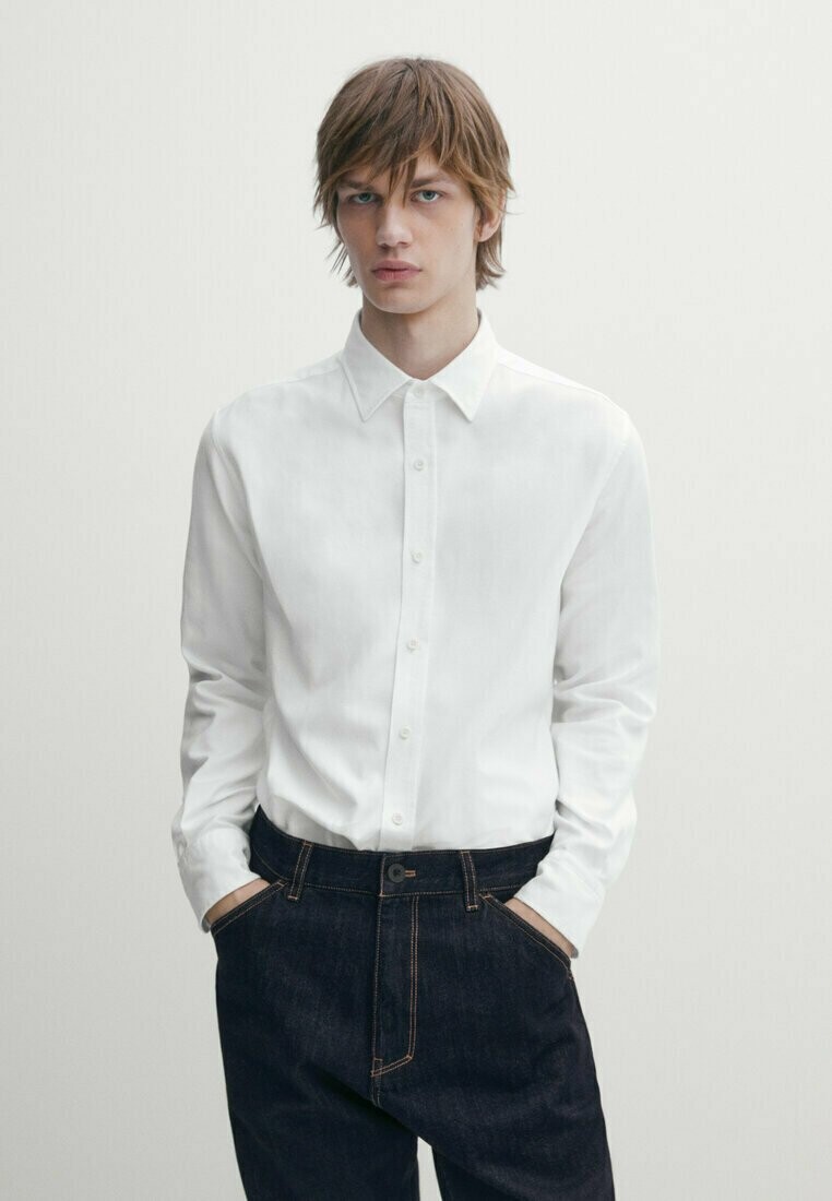 

Деловая рубашка OXFORD Massimo Dutti, цвет white