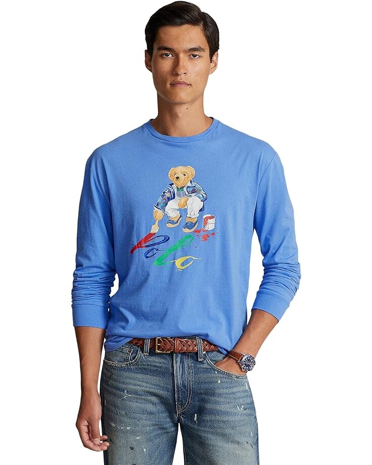 

Футболка Polo Ralph Lauren Classic Fit Polo Bear Jersey, синий