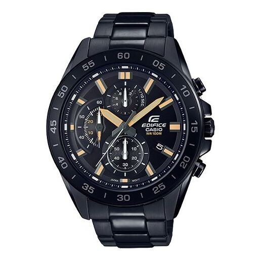 

Часы CASIO Quartz EDIFICE Stainless Steel Strap Mens Black Analog, черный