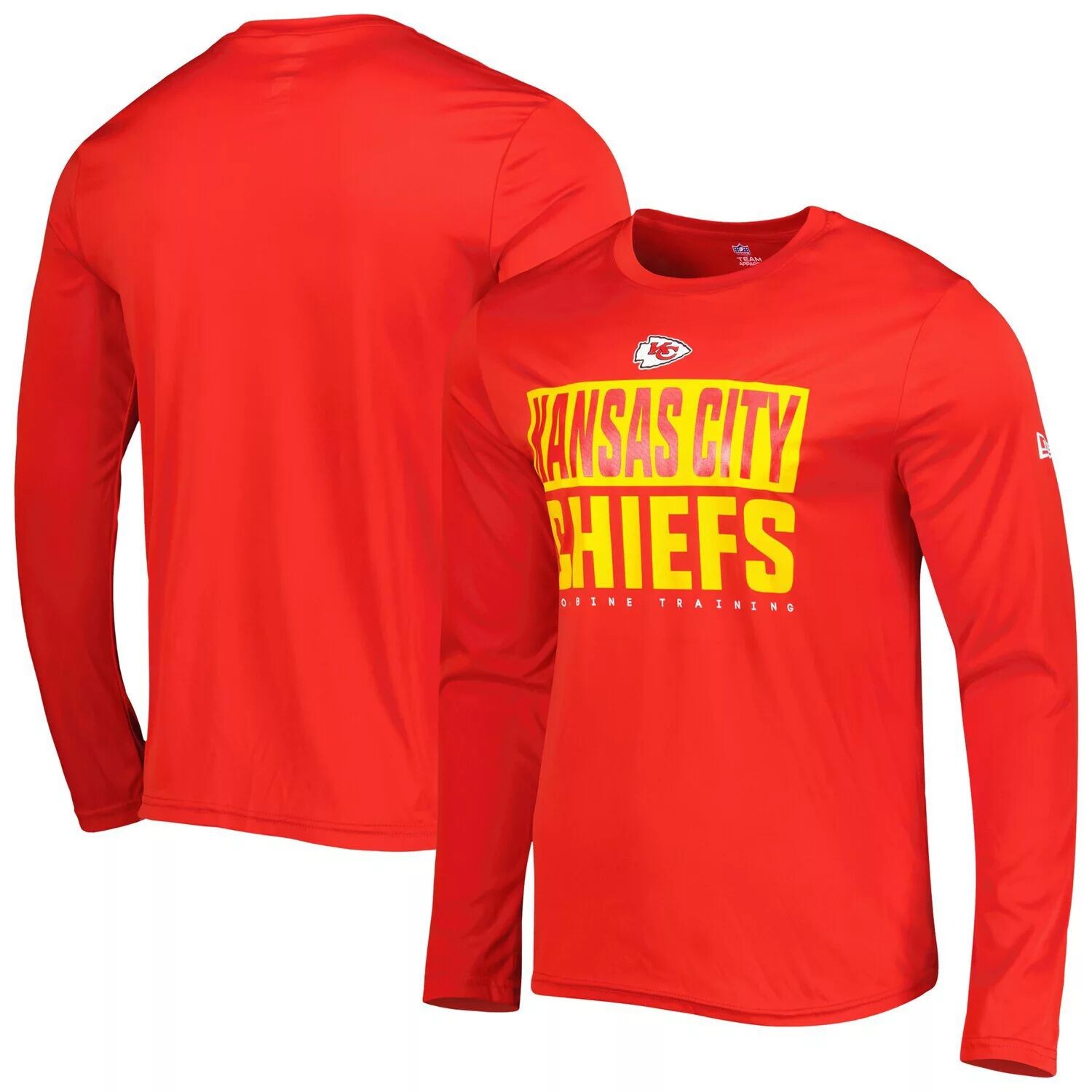 

Мужская красная футболка New Era Kansas City Chiefs с длинным рукавом с аутентичным офсайдом, Красный