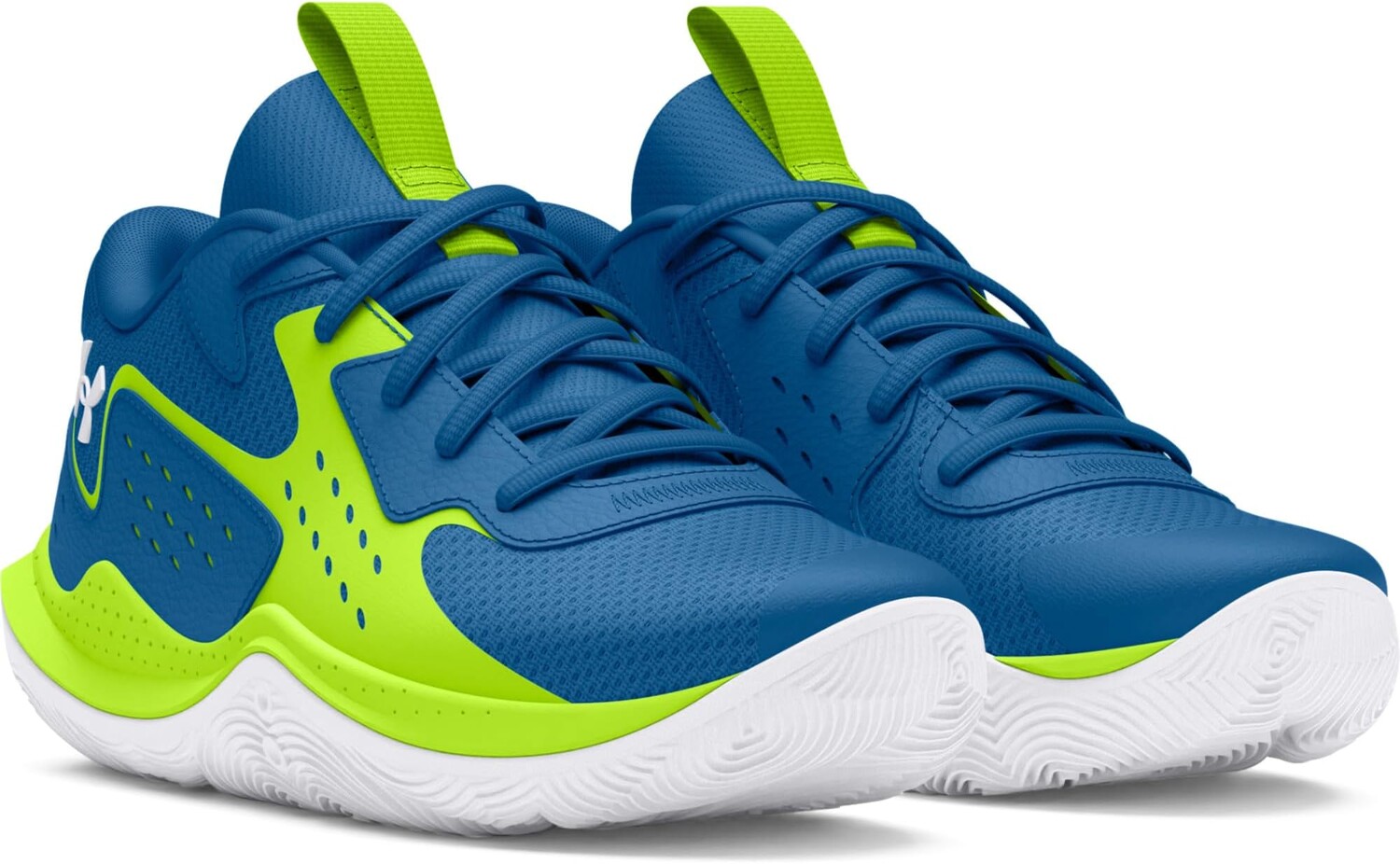 

Кроссовки Under Armour JET '23 Basketball Shoe, цвет Photon Blue/High-Vis Yellow/White
