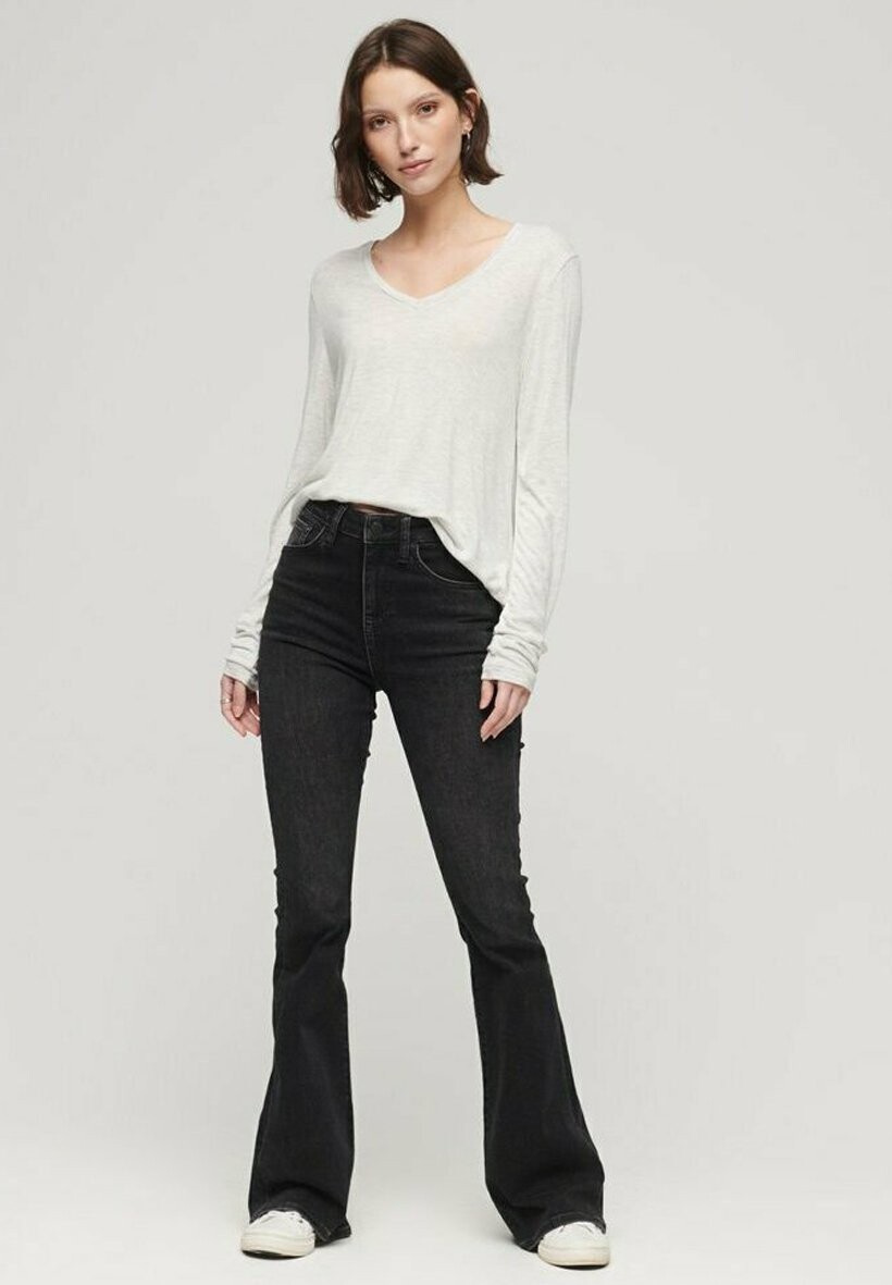 

Рубашка с длинным рукавом V NECK Superdry, цвет light grey metallic