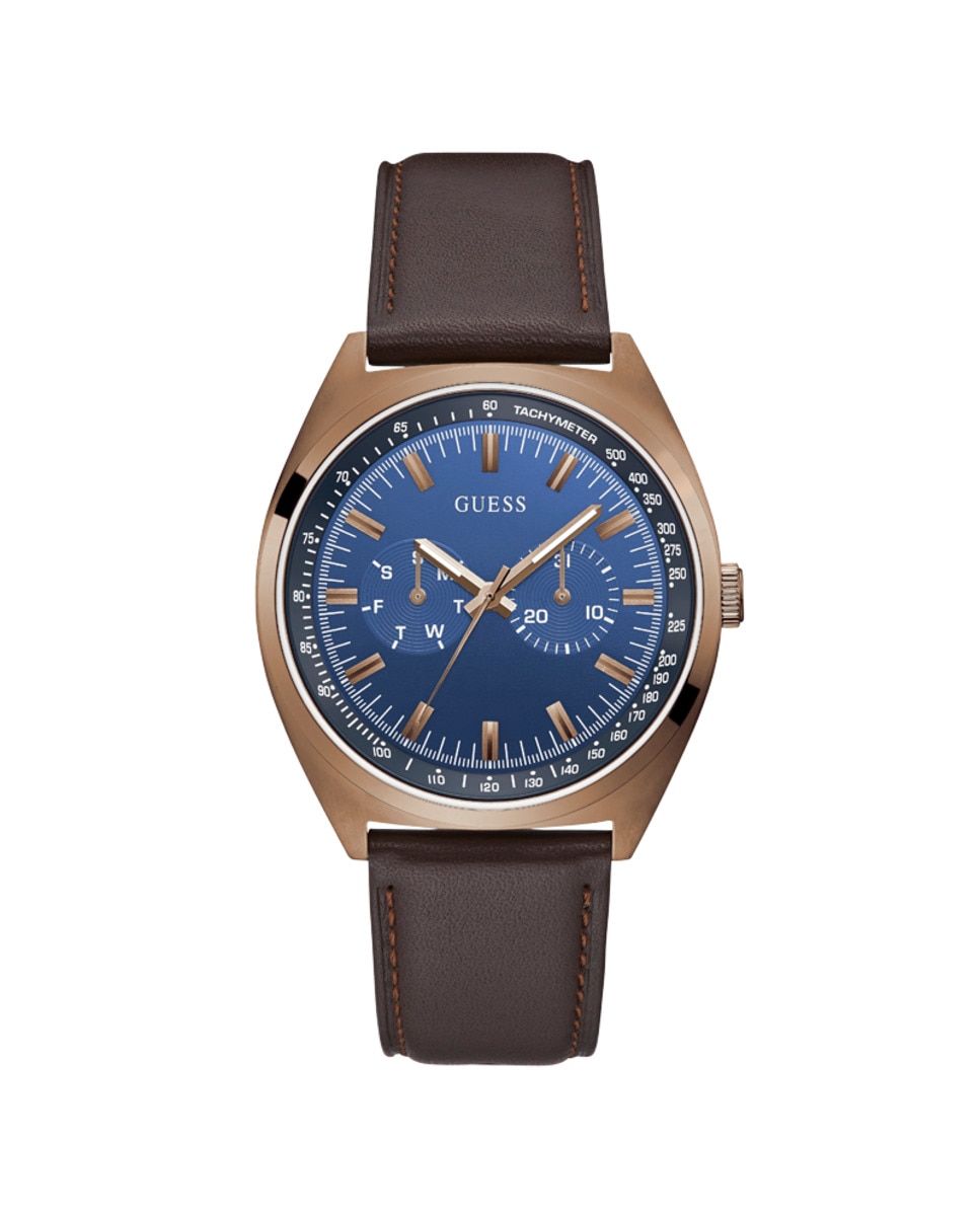 Мужские часы Blazer GW0212G2 из кожи с коричневым ремешком Guess, коричневый