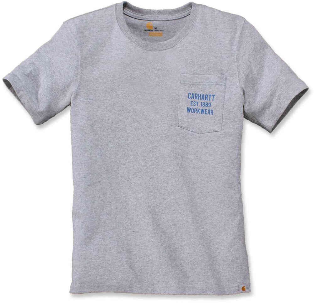 

Футболка с карманами и графикой для спецодежды Carhartt, светло-серый