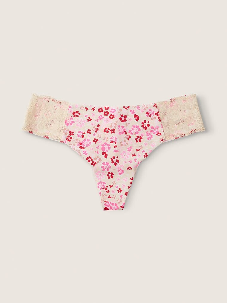 

Трусы Pink No-Show Thong, розовый/бежевый