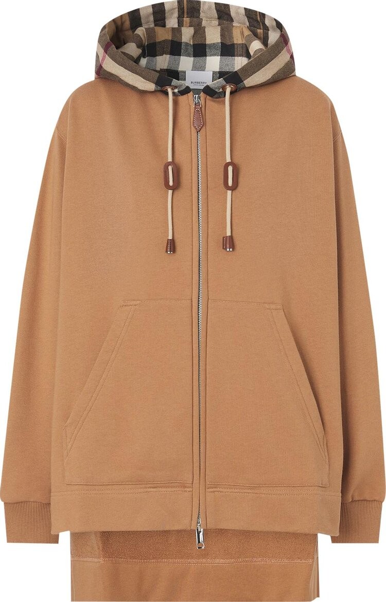 

Худи Burberry Melodie Check Hoodie 'Camel', коричневый