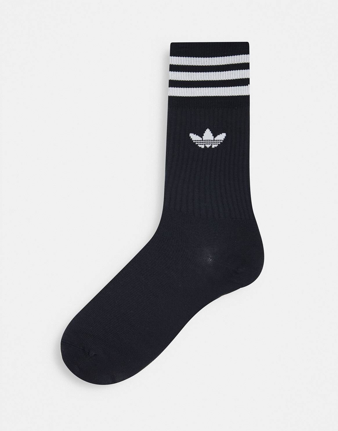 

однотонные черные носки adidas Originals