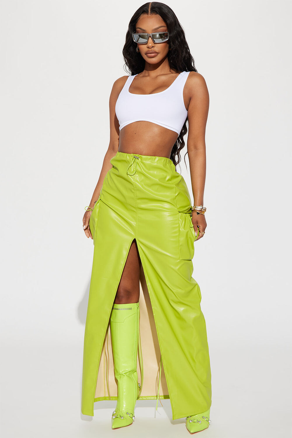 

Юбка Fashion Nova CAS9353, лаймовый