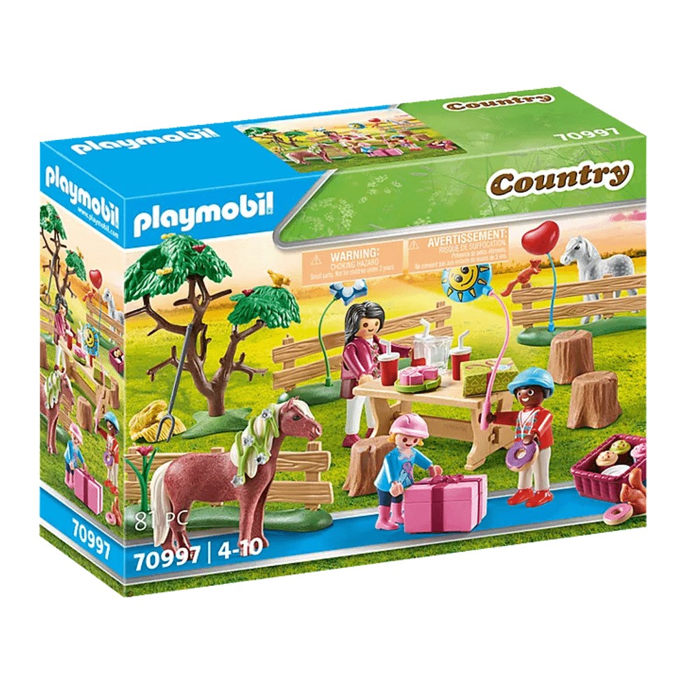 цена Конструктор Playmobil 70997 Детский день рождения на пони-ферме