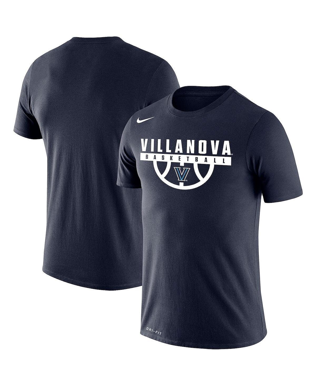 

Мужская темно-синяя футболка villanova wildcats basketball drop legend performance Nike, синий