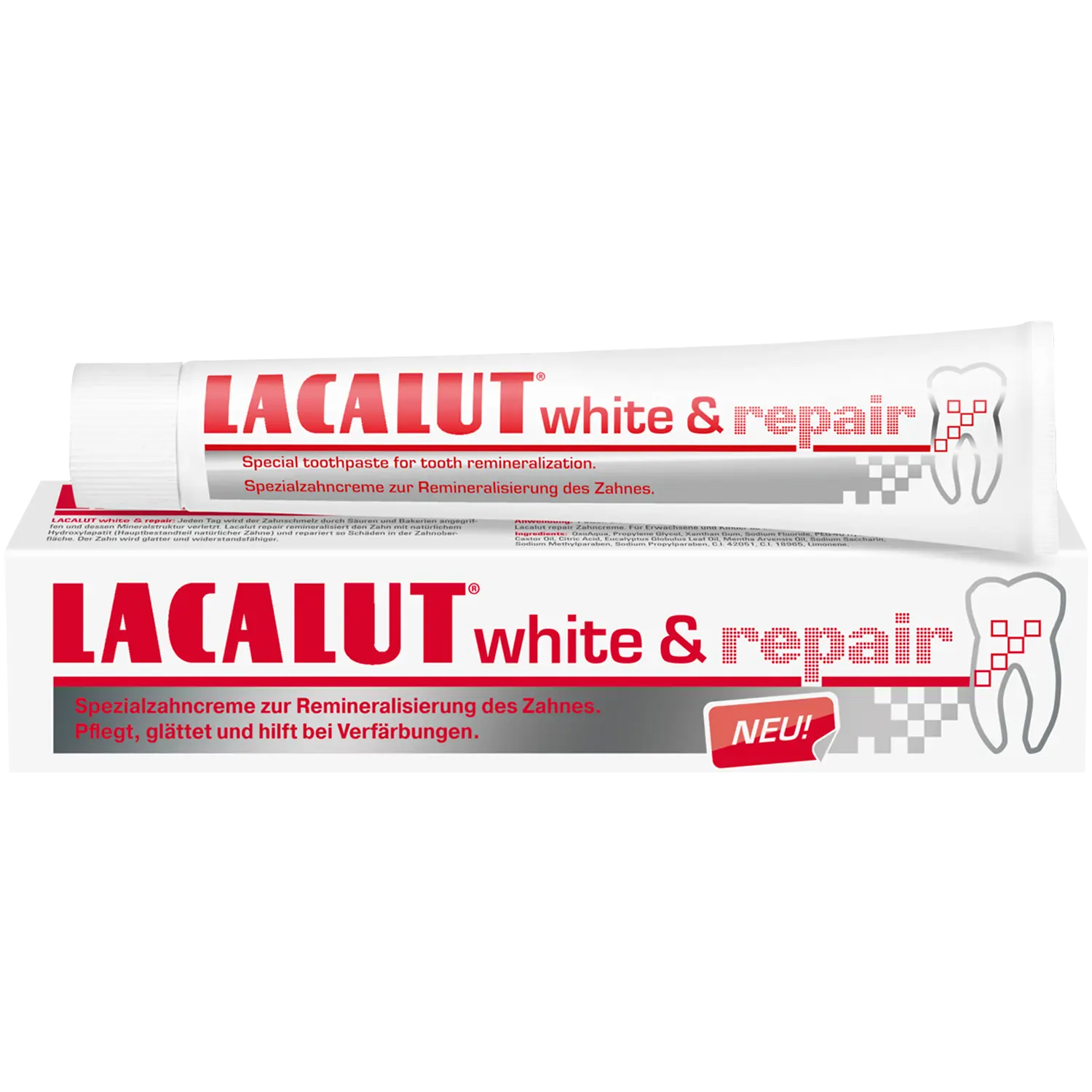 

Lacalut White&Repair отбеливающая и восстанавливающая паста, 75 мл