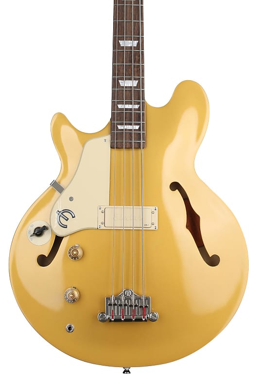 

Epiphone Jack Casady Artist Series Signature Bass Left-handed — Metallic Gold EBJCLMGCH1