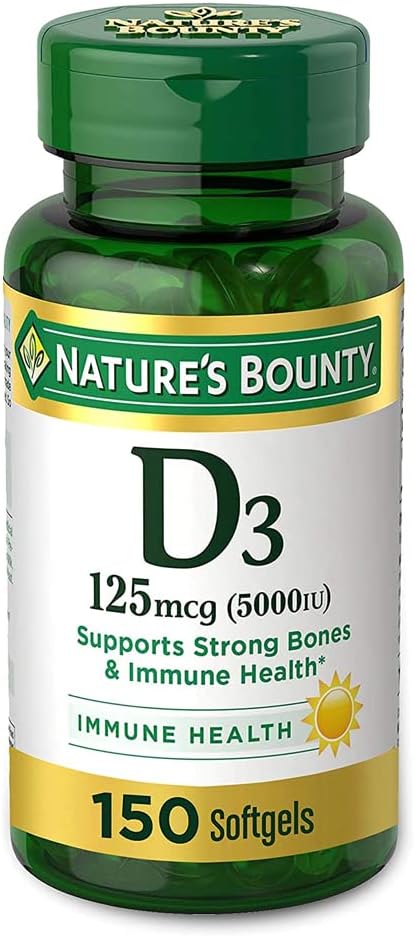 Nature's Bounty Витамин D3, 150 шт. (упаковка из 3 шт.) капсулы metagenics bone builder forte с кальцием фосфором и витамином d 2000 ме 90 капсул