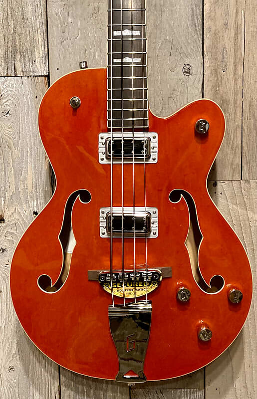 

Новый Gretsch G5440LSB Electromatic Hollow Body Long Scale Bass Orange, потрясающий бас!
