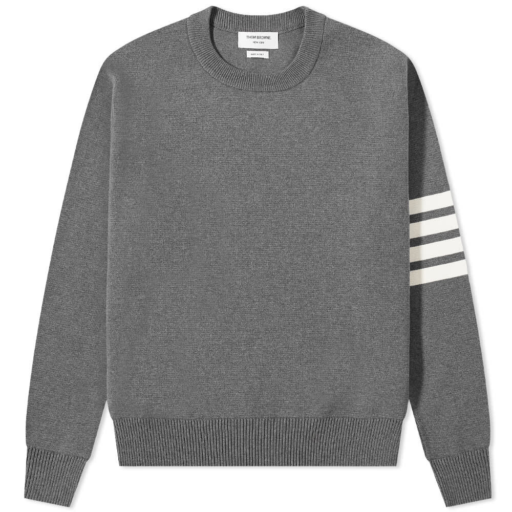 

Джемпер Thom Browne Milano Four Bar Stripe Crew Knit, Серый