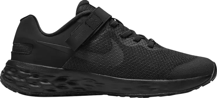 Кроссовки Nike Revolution 6 FlyEase GS 'Black Dark Smoke Grey', черный кроссовки nike metcon 8 flyease black dark smoke grey черный