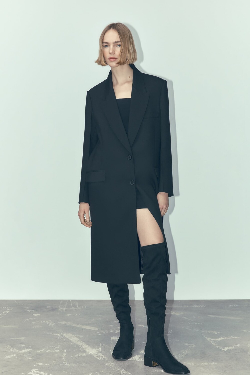 

Ботильоны на среднем каблуке ZARA, черный