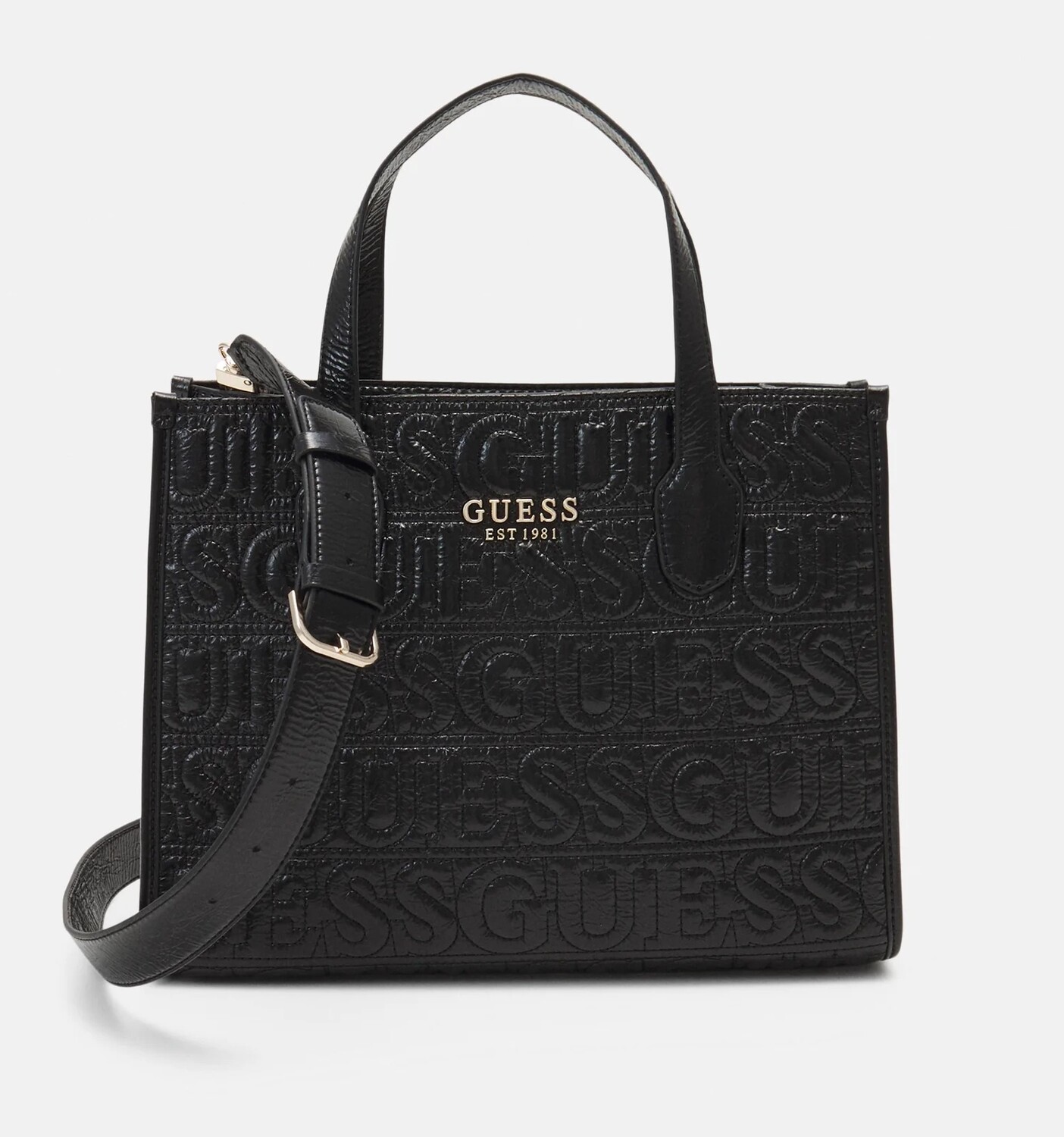 

Сумка-тоут Guess Silvana Compartment, черный