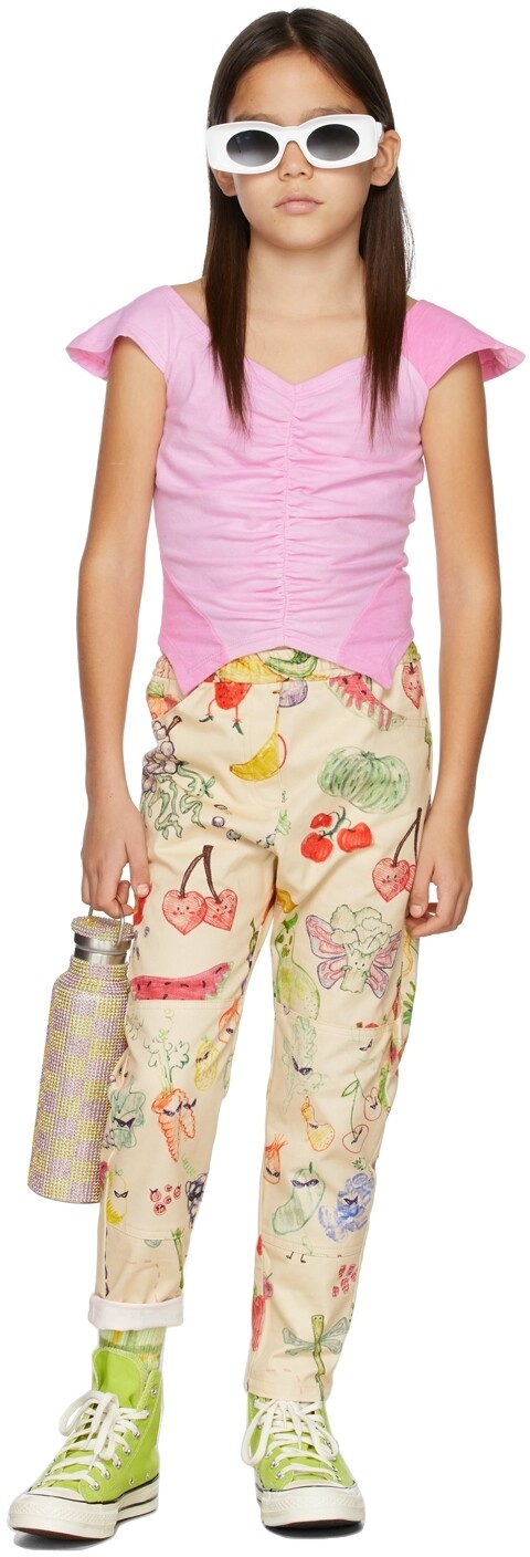 

Бежевые брюки Chason Exclusive Kids от SSENSE Collina Strada