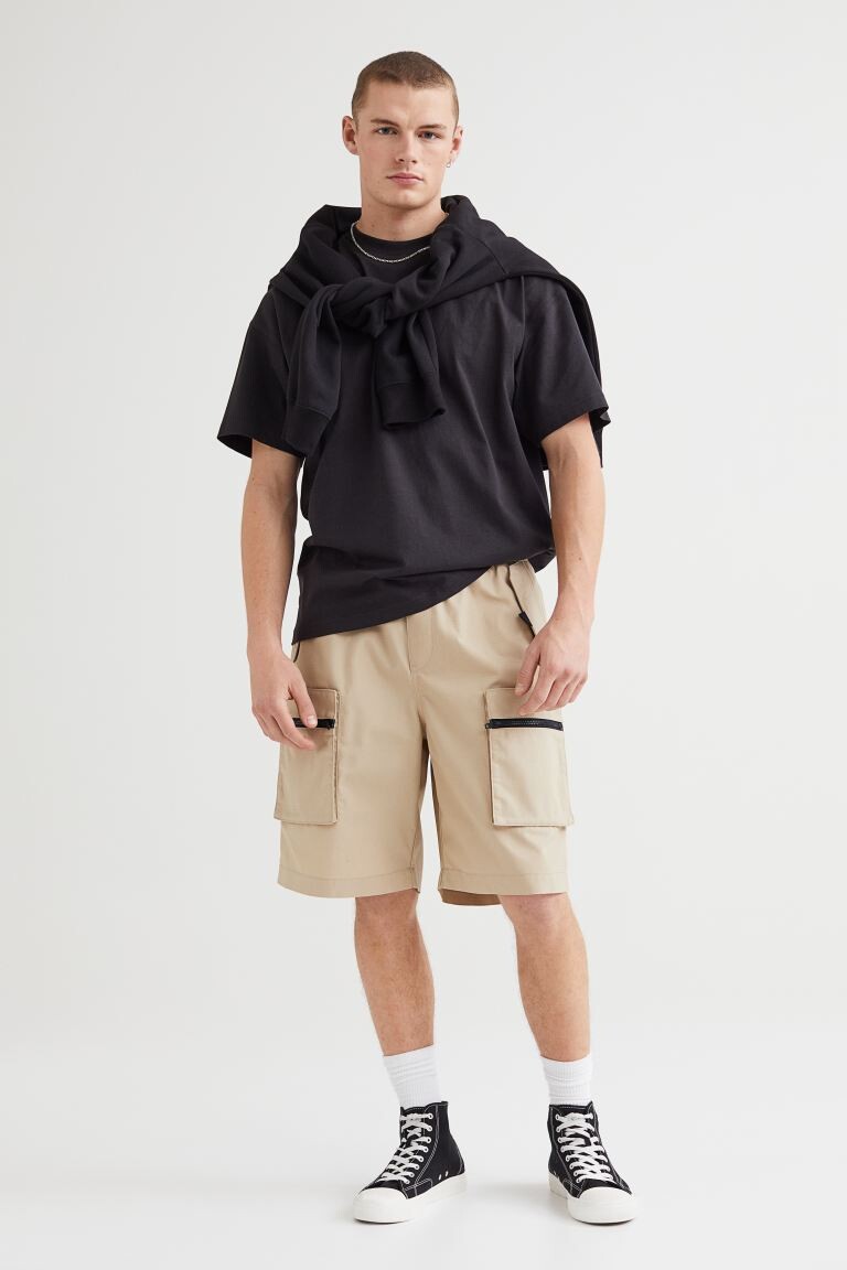 

Шорты карго из рипстопа Relaxed Fit H&M, светло-бежевый