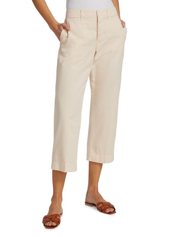 

Укороченные брюки Frame с высокой посадкой Le Tomboy, washed nude