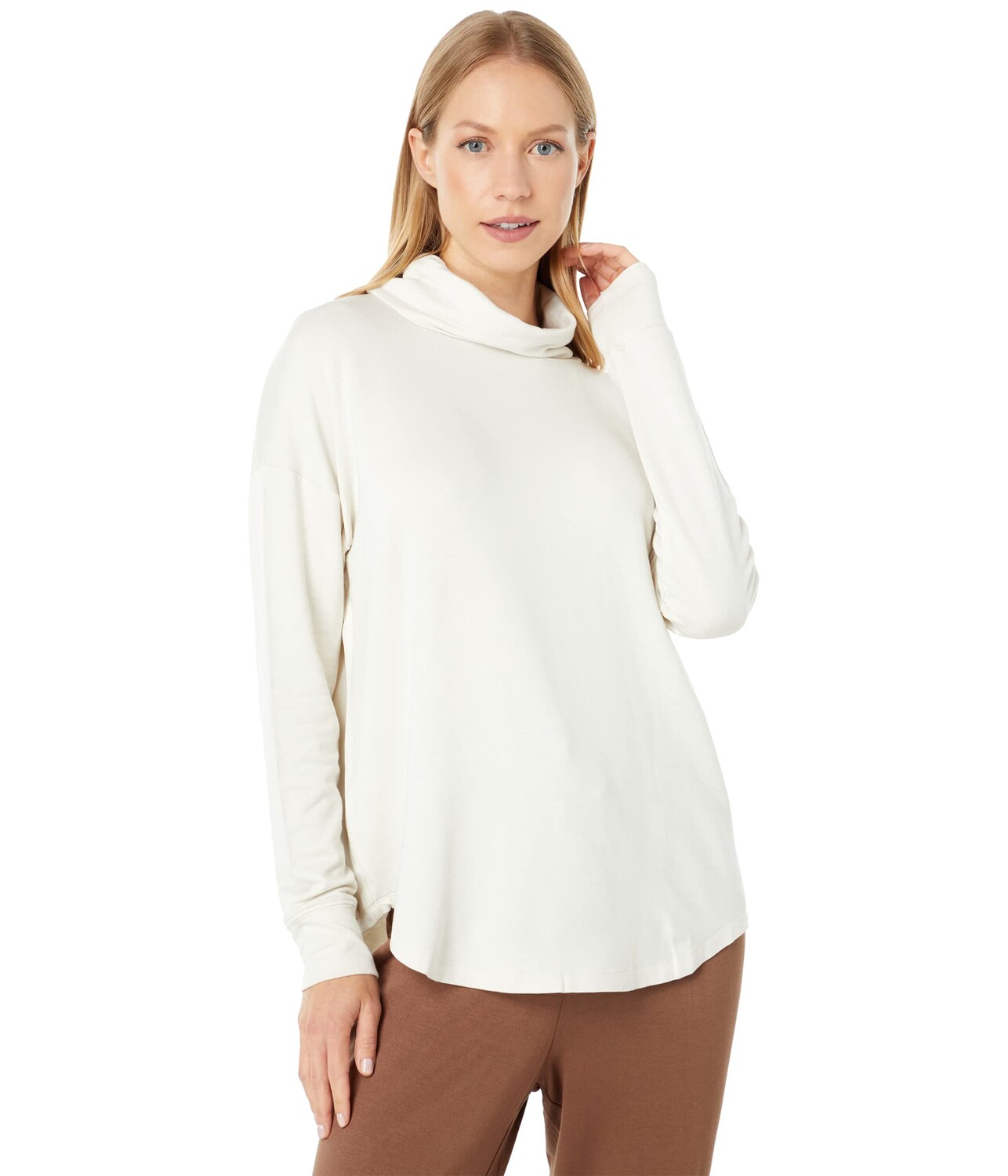

Пуловер Splendid, Journey Supersoft Cowl Pullover Sweatshirt, Белый
