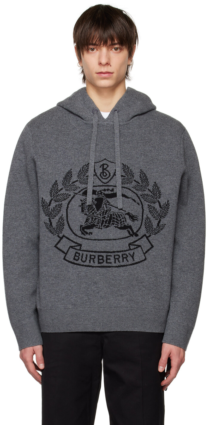 

Серый худи из жаккарда Burberry
