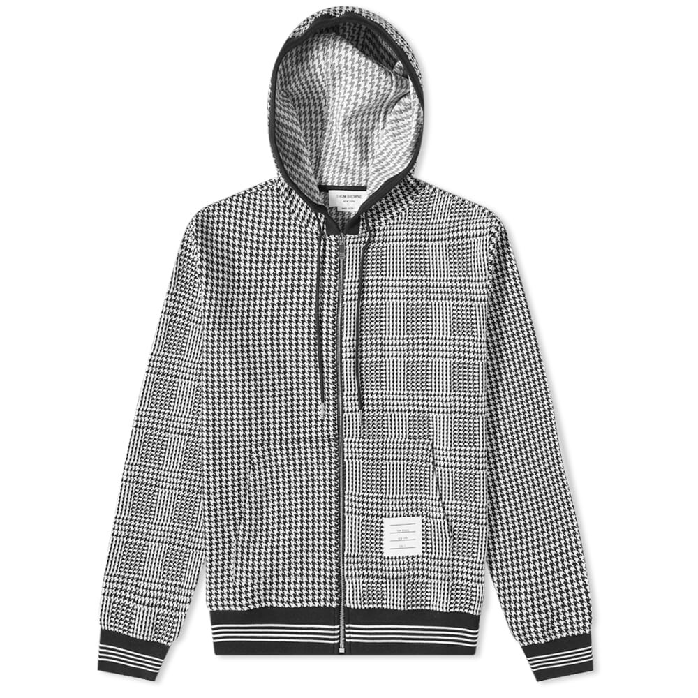 

Толстовка Thom Browne Prince of Wales Check Zip Hoody, Серый