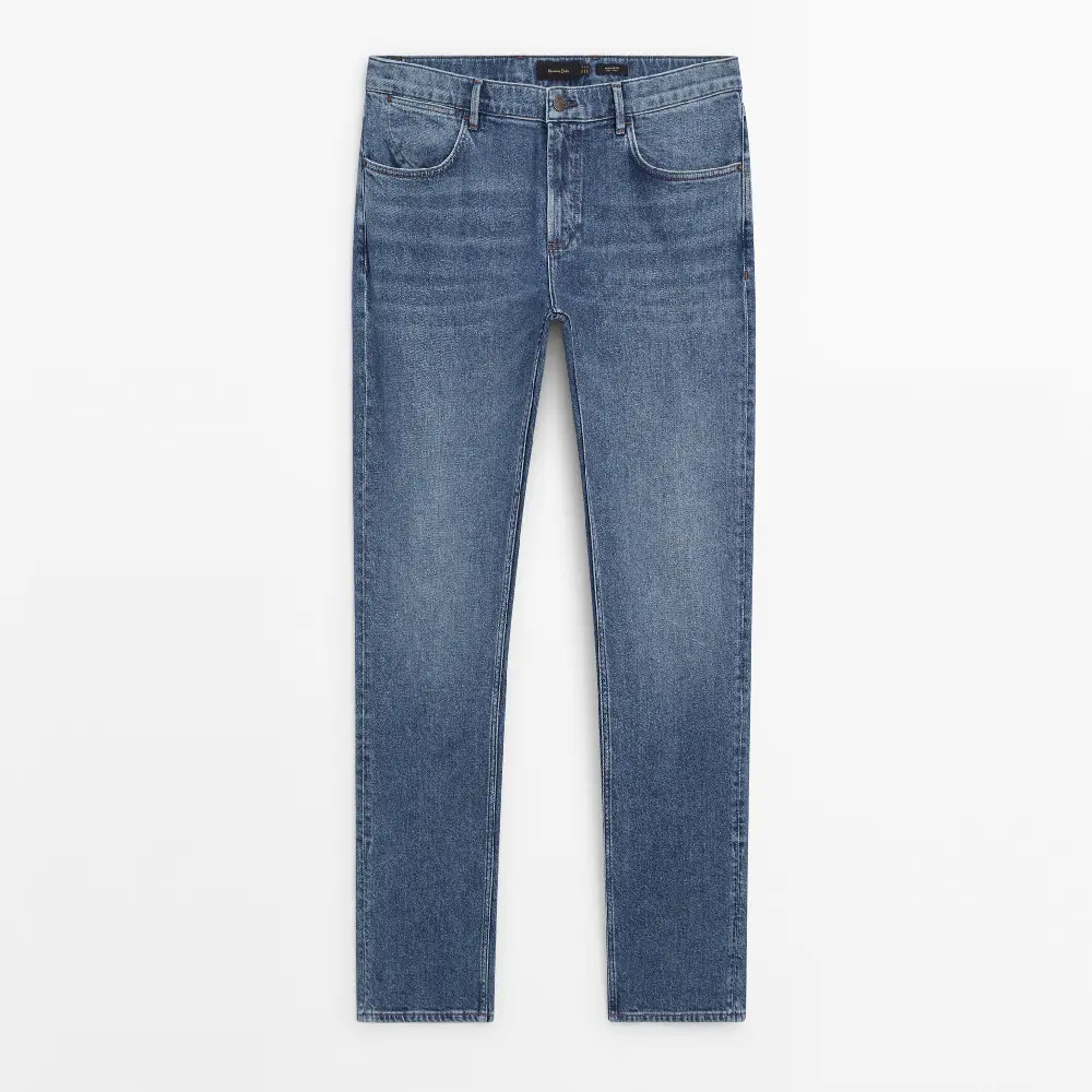 

Джинсы Massimo Dutti Regular-fit Stonewash, синий