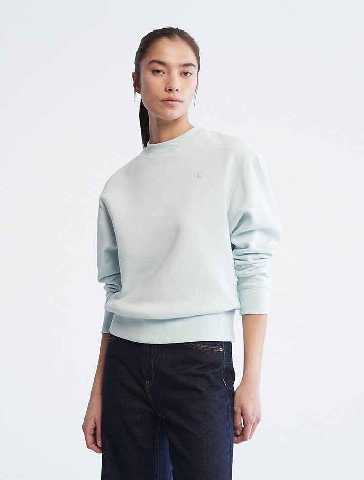

Толстовка с круглым вырезом из флиса с логотипом Archive Calvin Klein