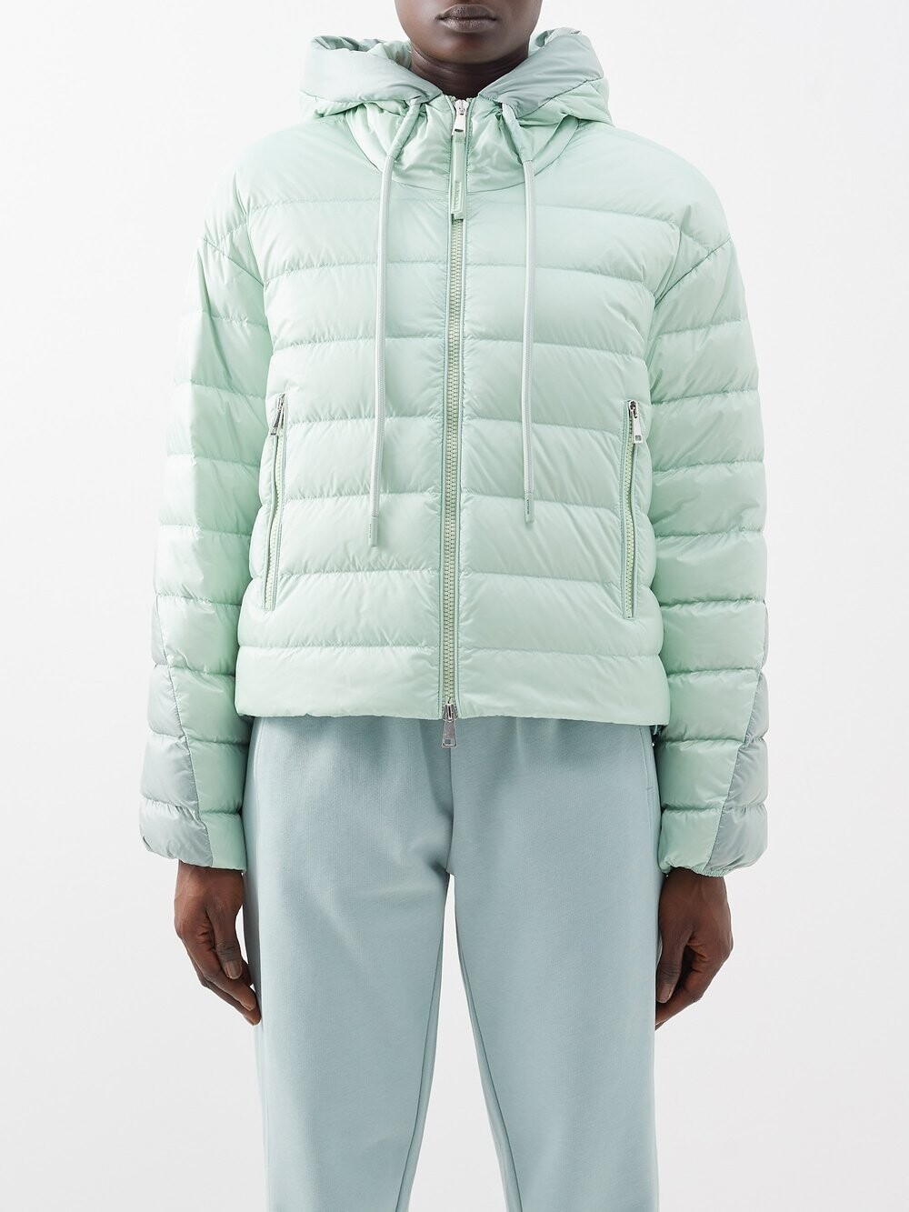 

Стеганая пуховая куртка с капюшоном silans Moncler, зеленый