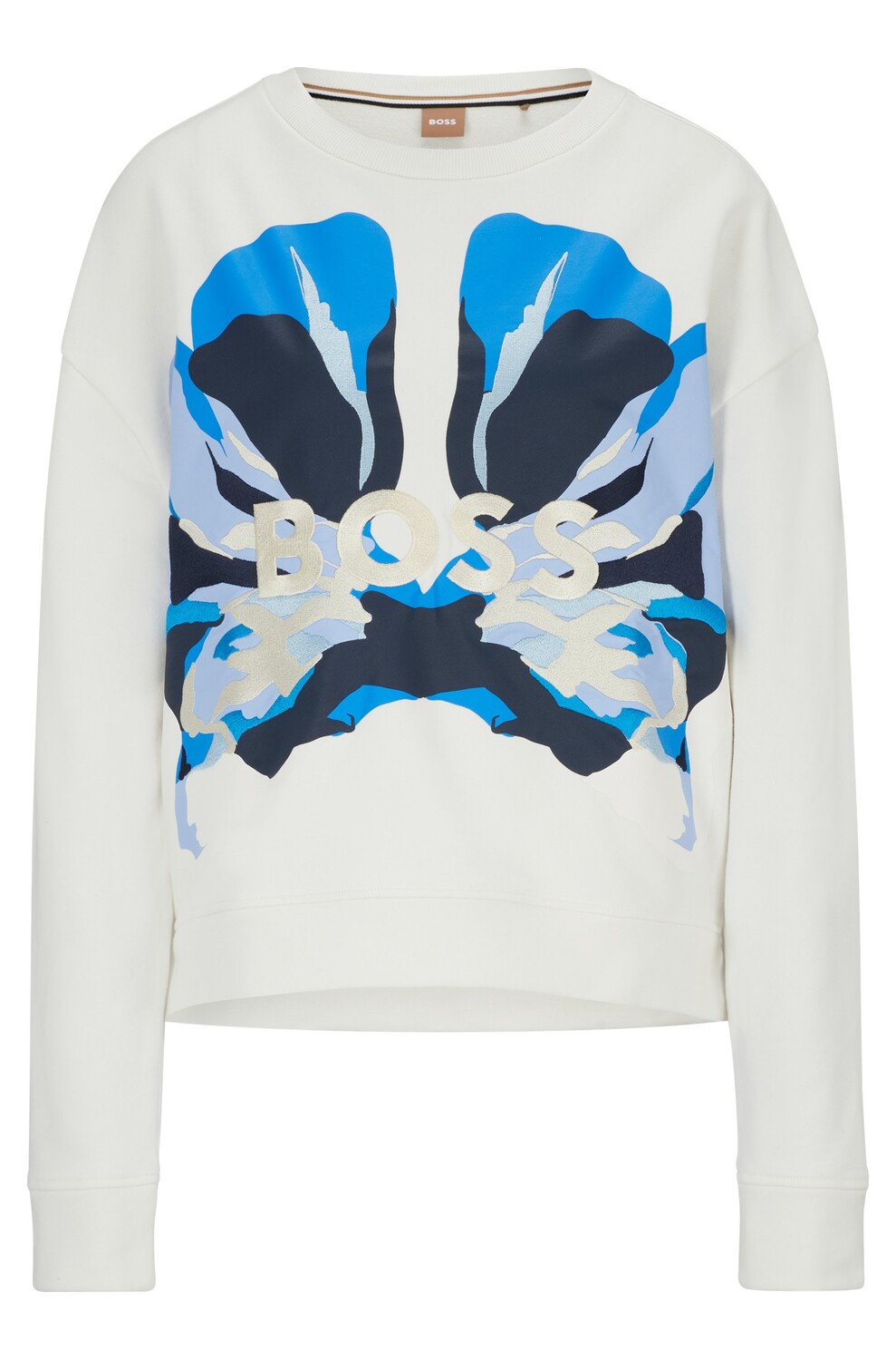 

Свитшот Hugo Boss Cotton With Seasonal Artwork, белый
