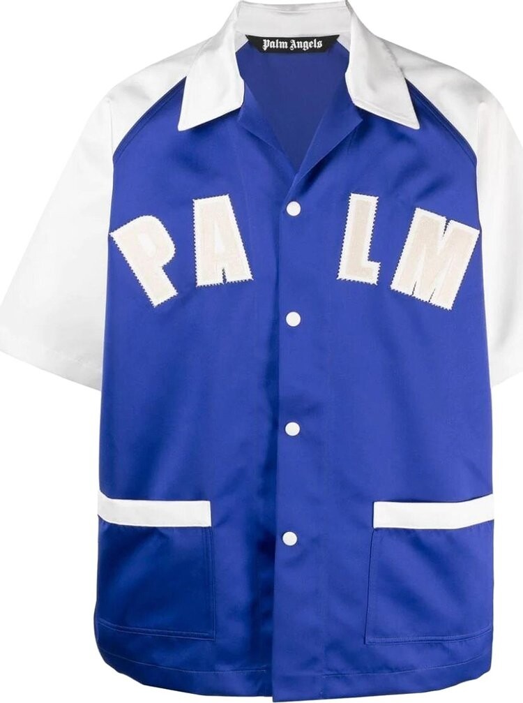 

Рубашка Palm Angels Palm Baseball Bowling Shirt 'Blue/White', синий