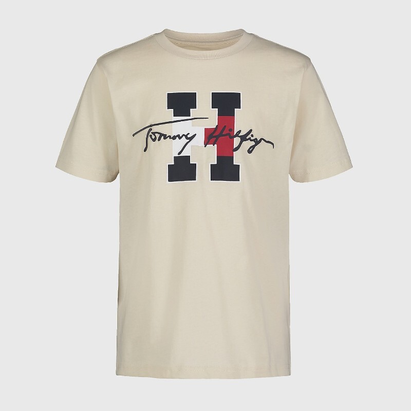 

Футболка Tommy Hilfiger Little Kids' H Signature, кремовый