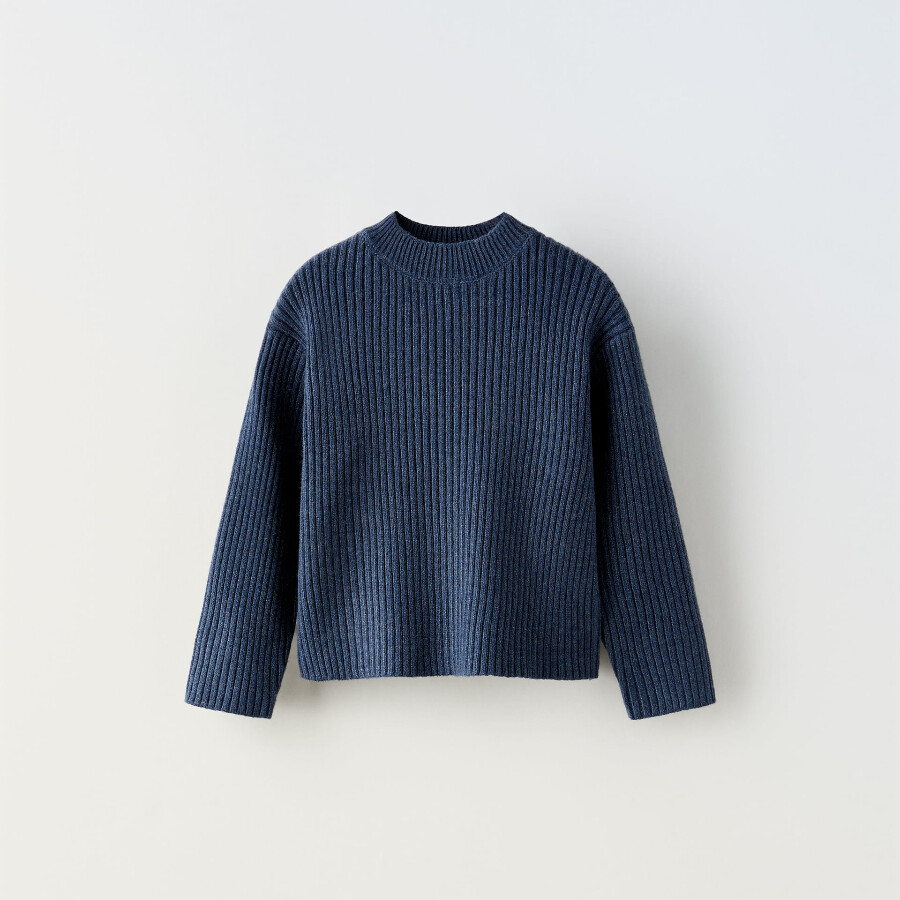 

Свитер для девочки Zara Ribbed Knit, синий
