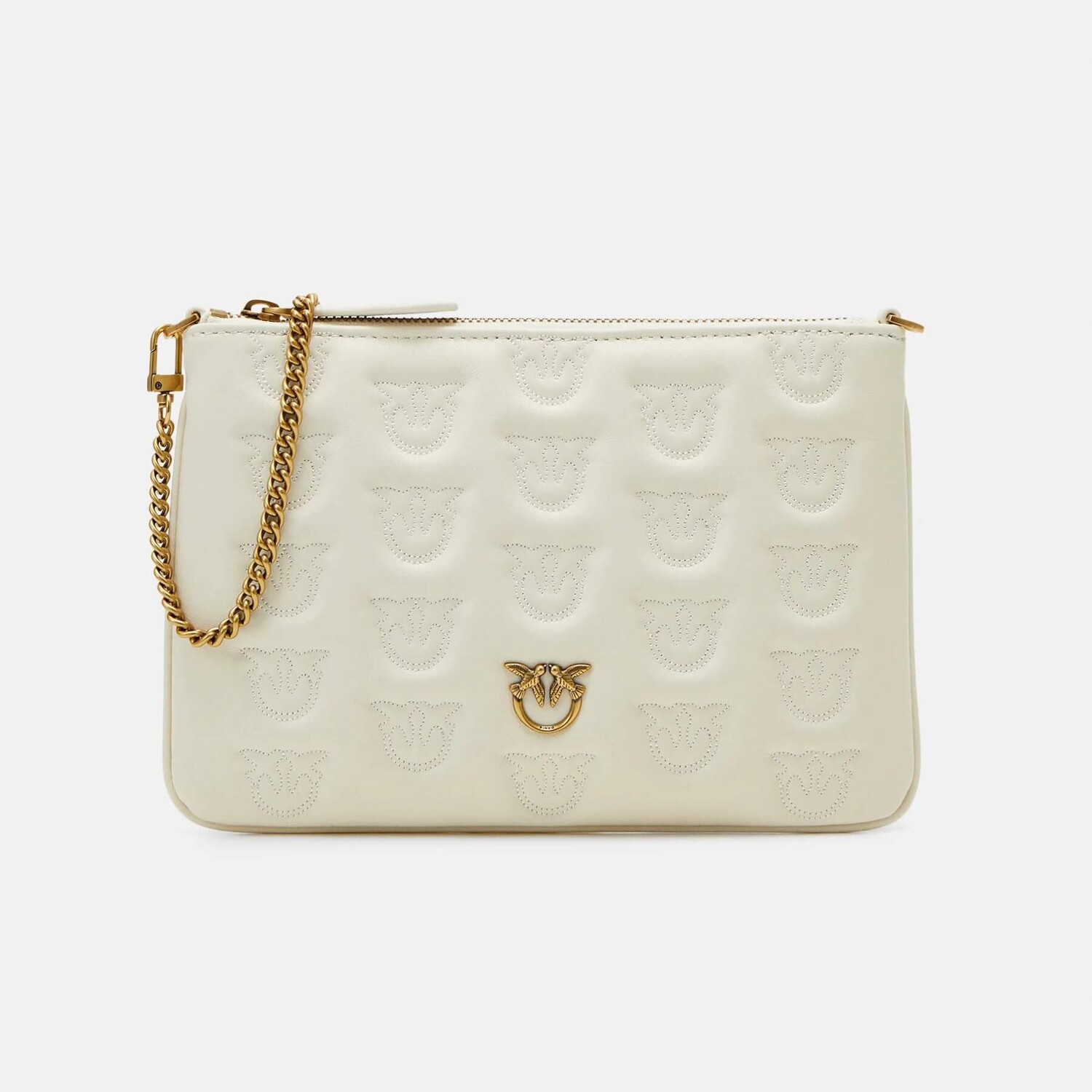 

Клатч Pinko Flat Classic Logo Matelasse, белый