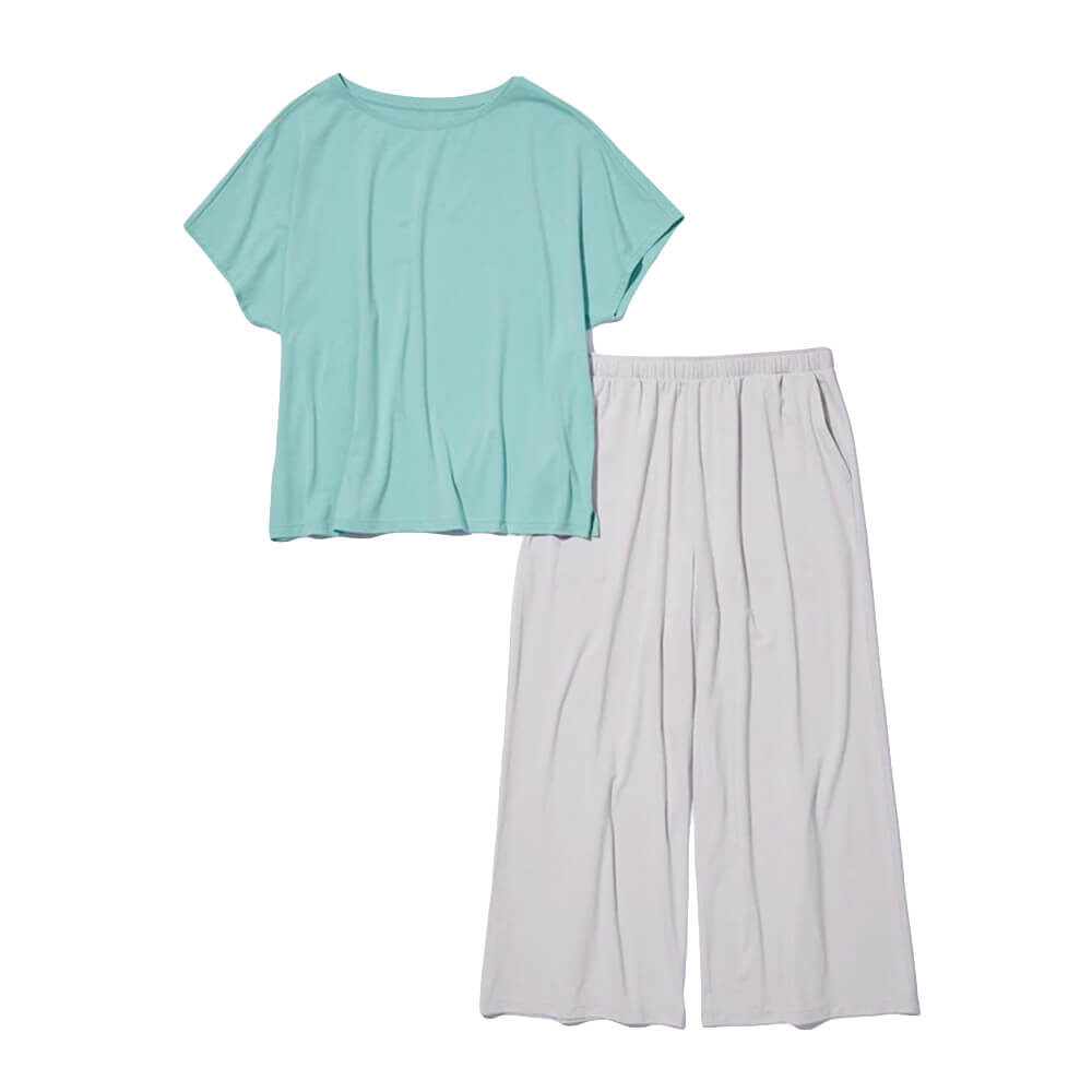 

Пижамный комплект Uniqlo Ultra Stretch Airism, зелёный